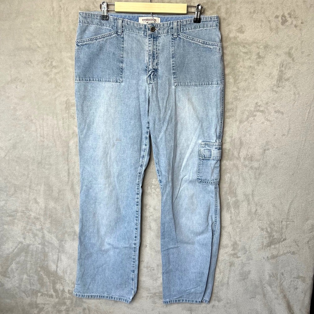 HYDRAULIC Utility Cargo Denim Jeans Size 13/14‎ 80s 90s Y2K VINTAGE